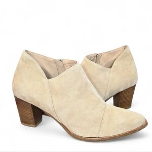 Italeau Suede Leather High Heeled Zip Up Ankle Boots Size 38.5 | Made in Italy